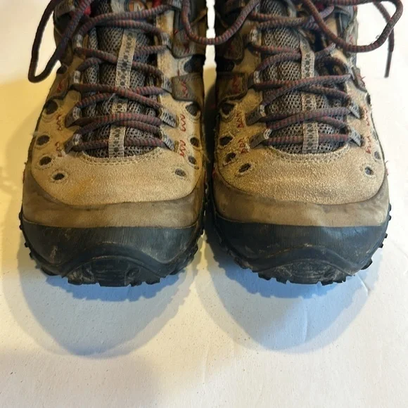 Merrell Arc Ventilator Chameleon hiking trail shoes brown & red Vibram soles - Picture 8 of 9